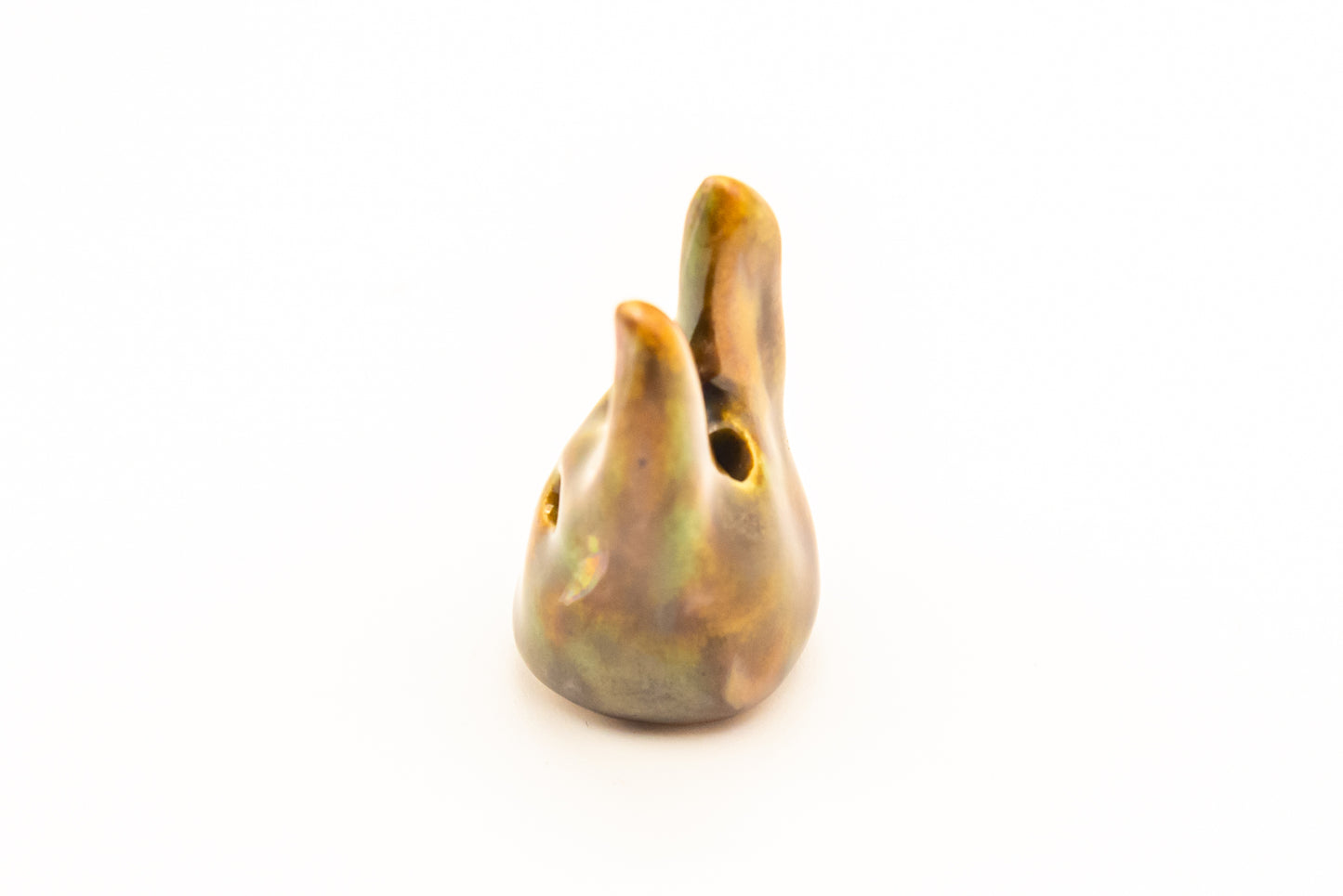 Desk Pet - Magical Tiny Creature with Long Ears - Brown and green
