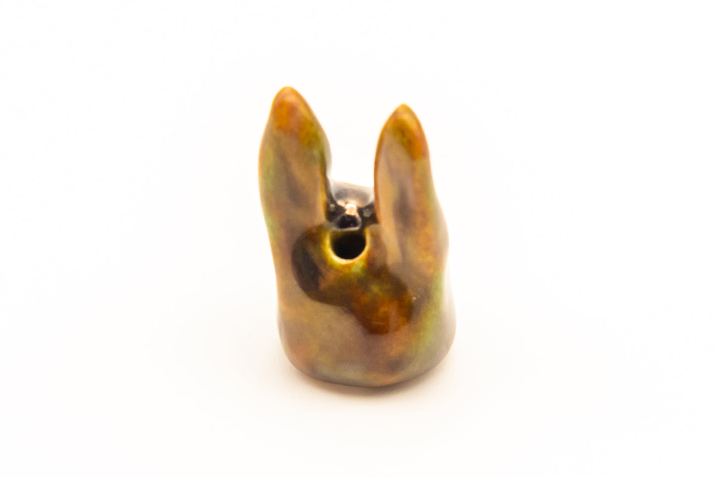 Desk Pet - Magical Tiny Creature with Long Ears - Brown and green