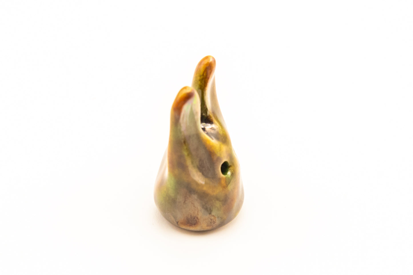 Desk Pet - Magical Tiny Creature with Long Ears - Brown and green