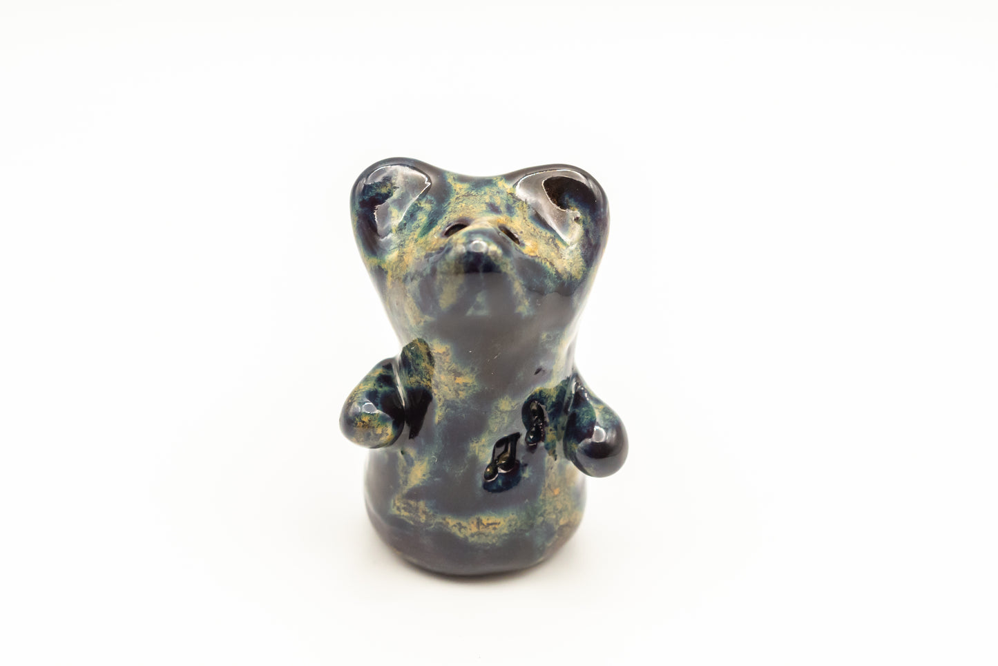 Desk Pet - Unique Bear-Like Animal - Black and shades of blue and brown