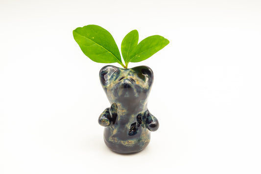 Desk Pet - Unique Bear-Like Animal - Black and shades of blue and brown