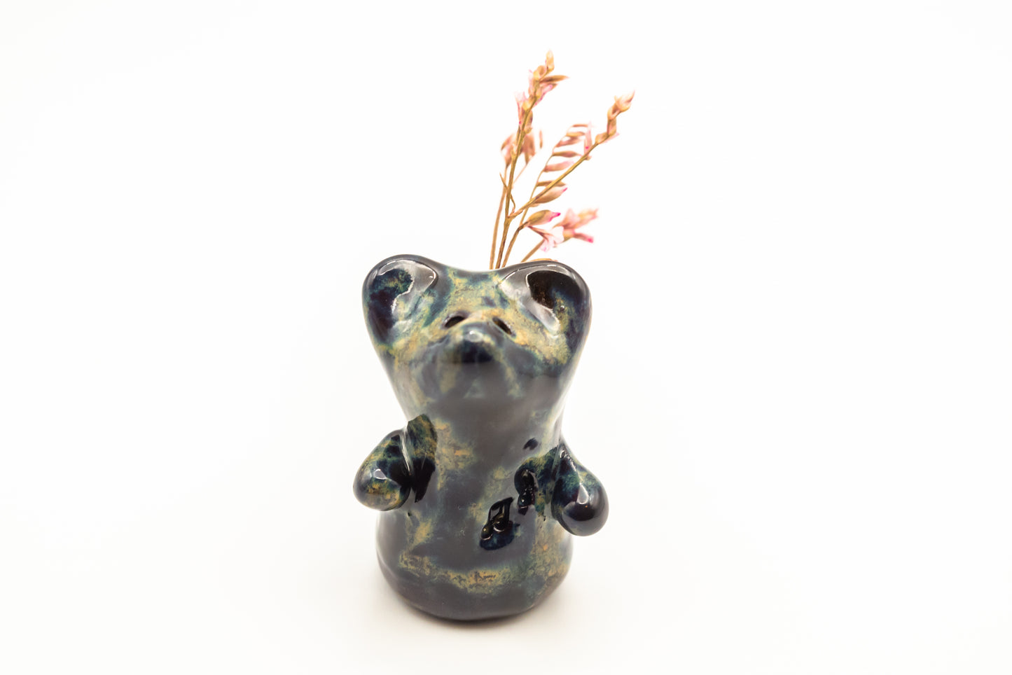 Desk Pet - Unique Bear-Like Animal - Black and shades of blue and brown