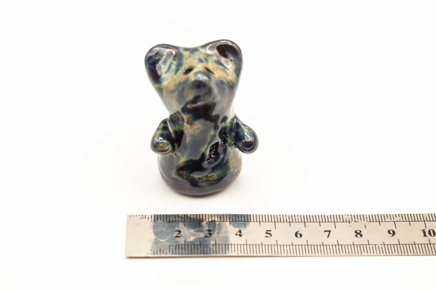Desk Pet - Unique Bear-Like Animal - Black and shades of blue and brown