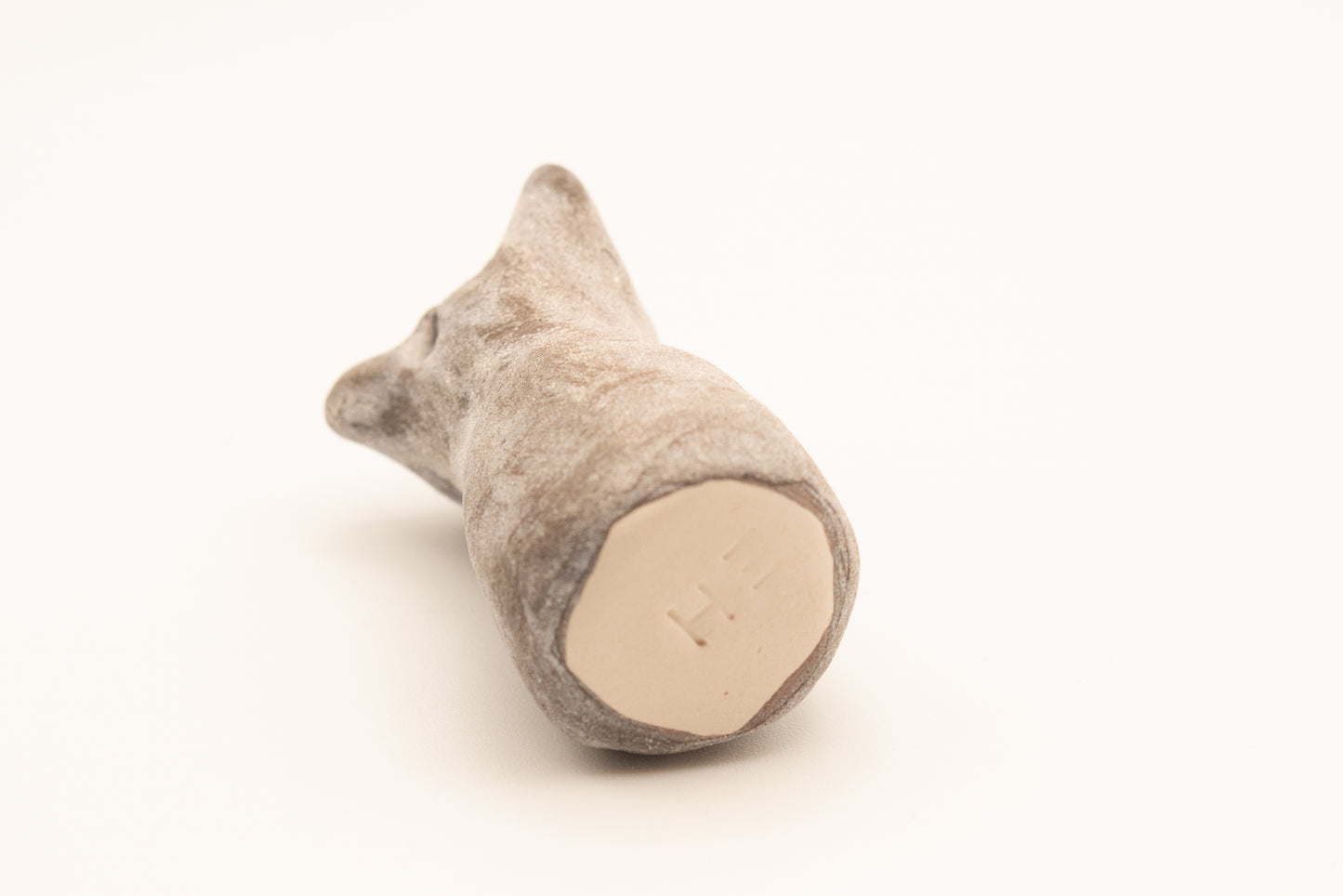 Desk Pet - Endearing Ceramic Critter - Grey