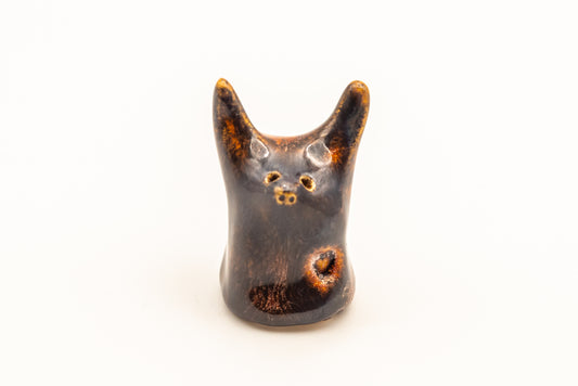 Desk Pet - Playful Tiny Sculpture - Brown